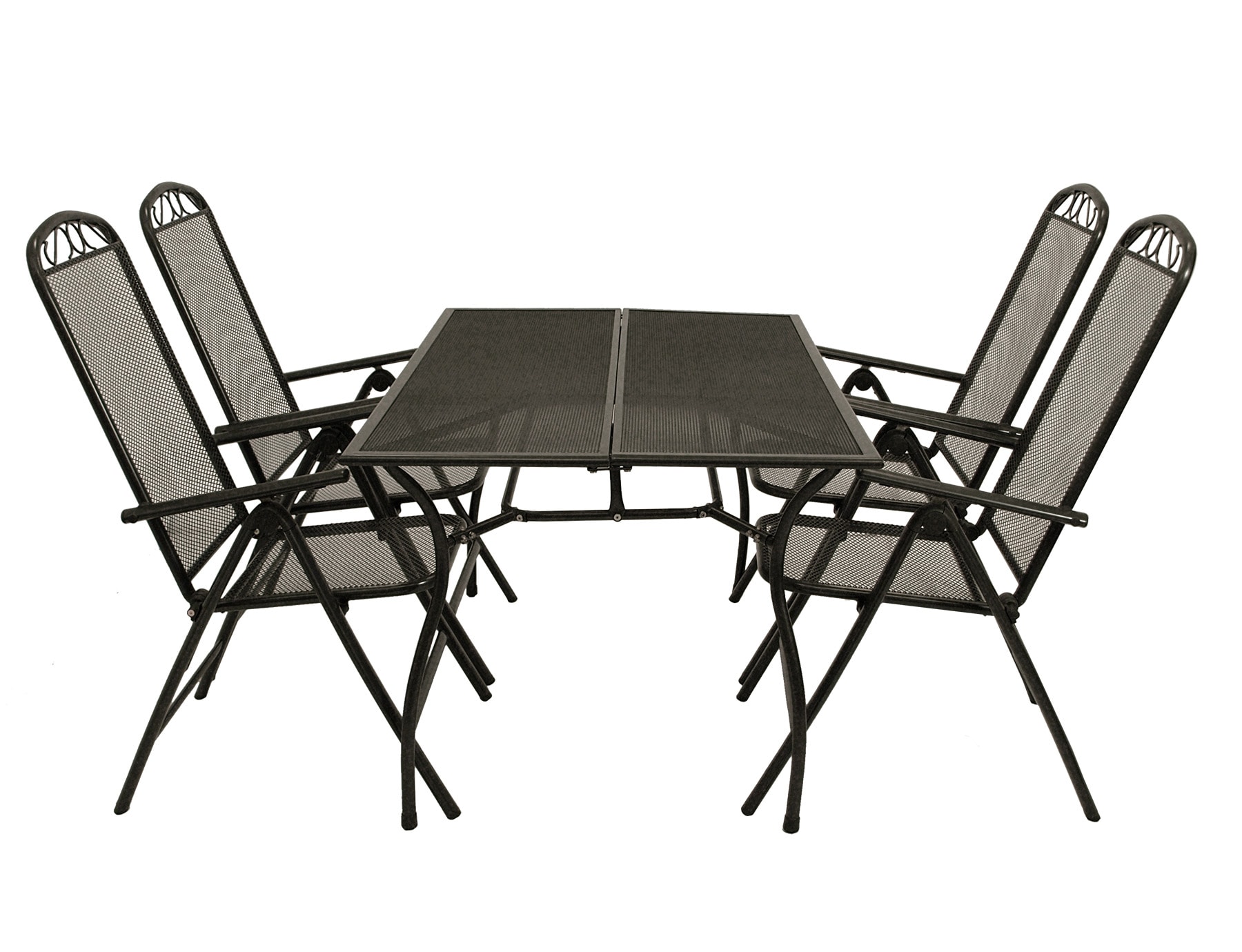 Garnitur CLASSIC 5-teilig, Streckmetall anthrazit 