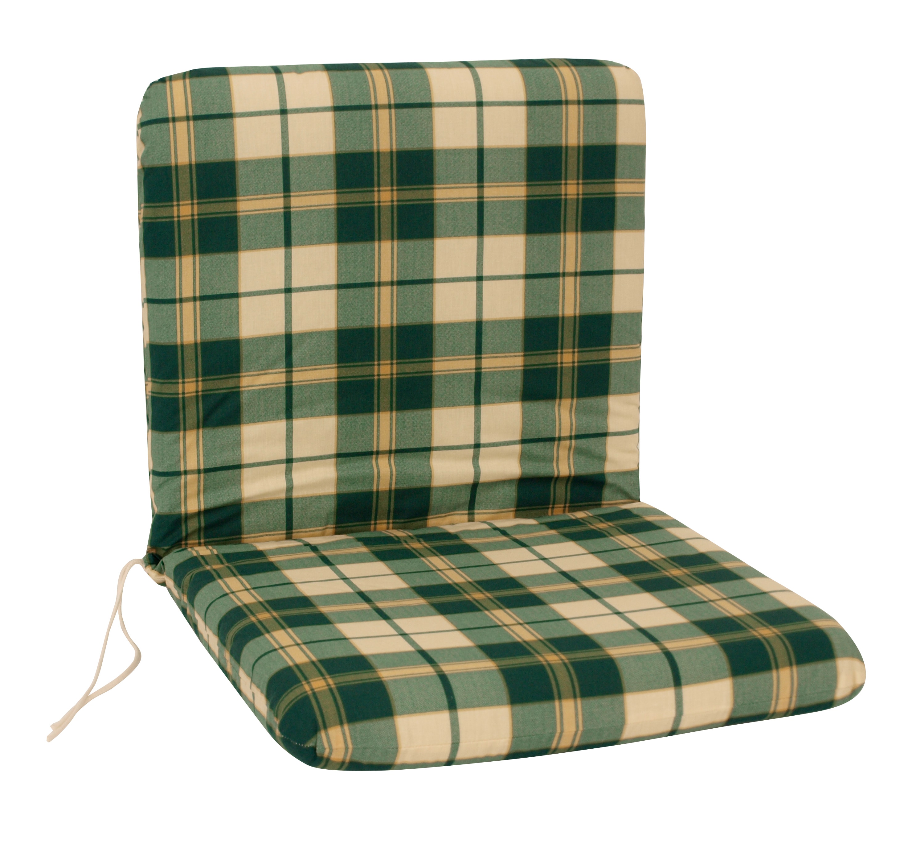 Auflage BOSTON f&uuml;r Sessel, gr&uuml;n/beige kariert 
