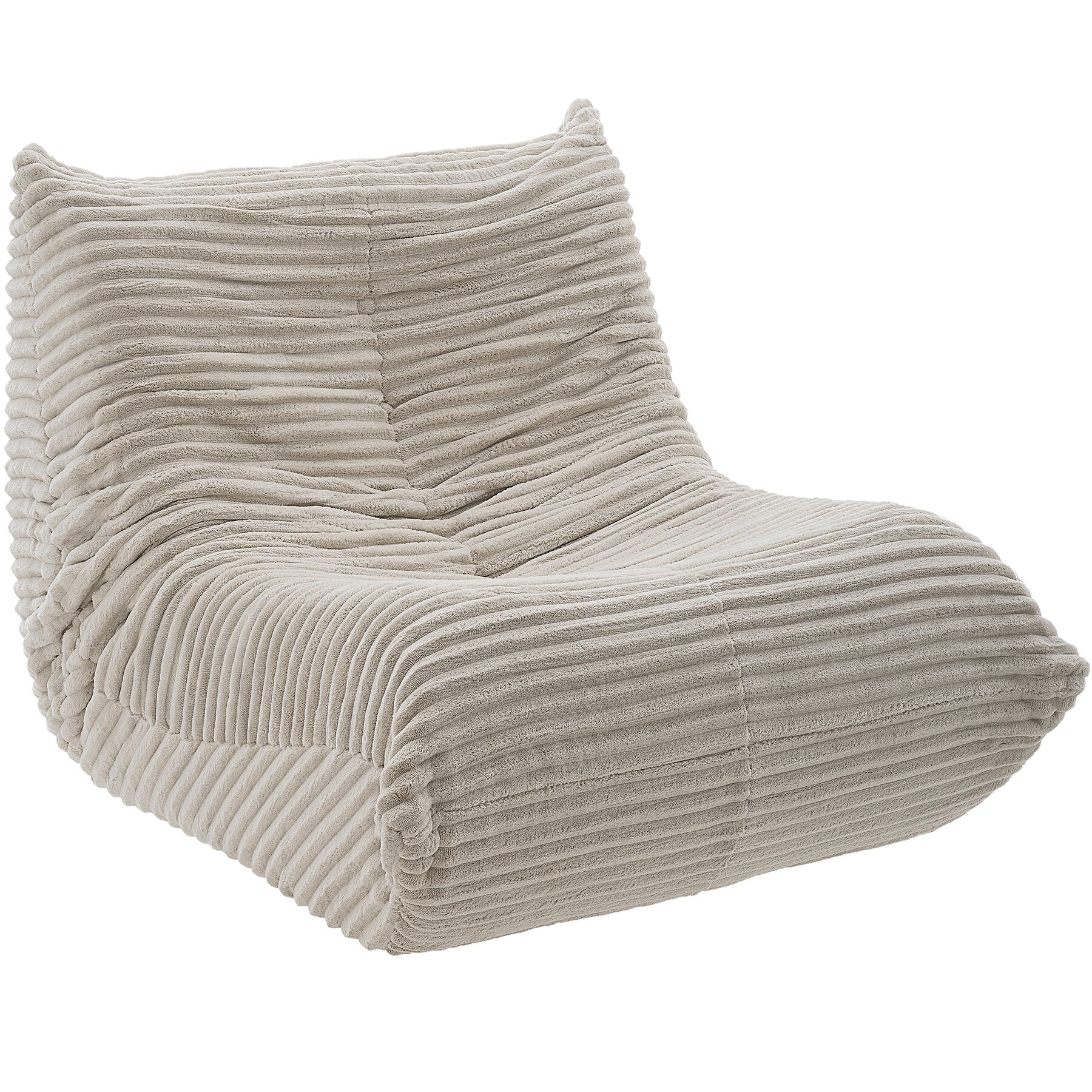 tectake&reg; Relaxsessel, mit Samtcord-Bezug, rutschfeste Unterseite, 95 x 100 x 75 cm 
