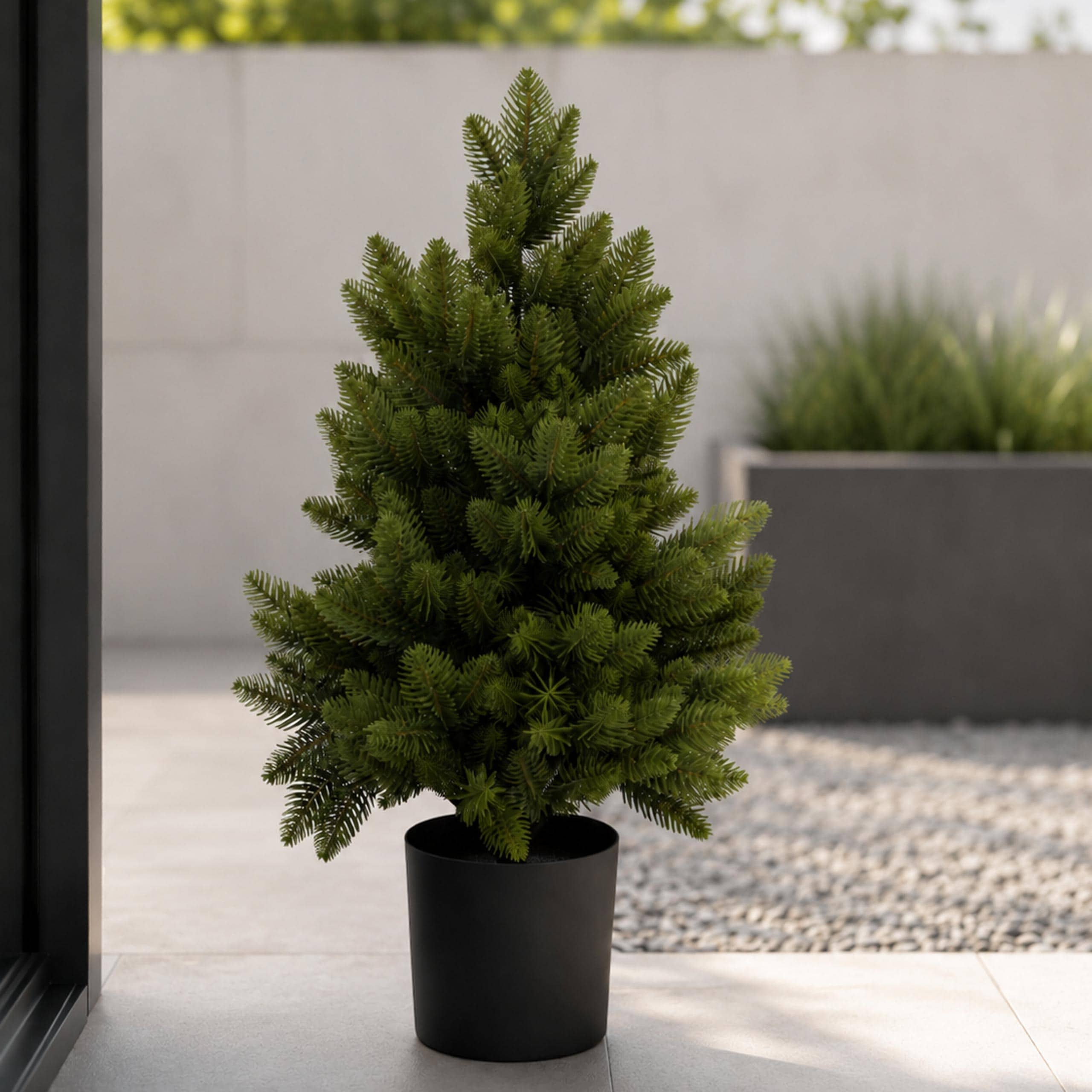 K&uuml;nstliche Fichte MCW-R29, Dekobaum Kunstbaum Kunstpflanze, Outdoor Polyethylen, 55cm 