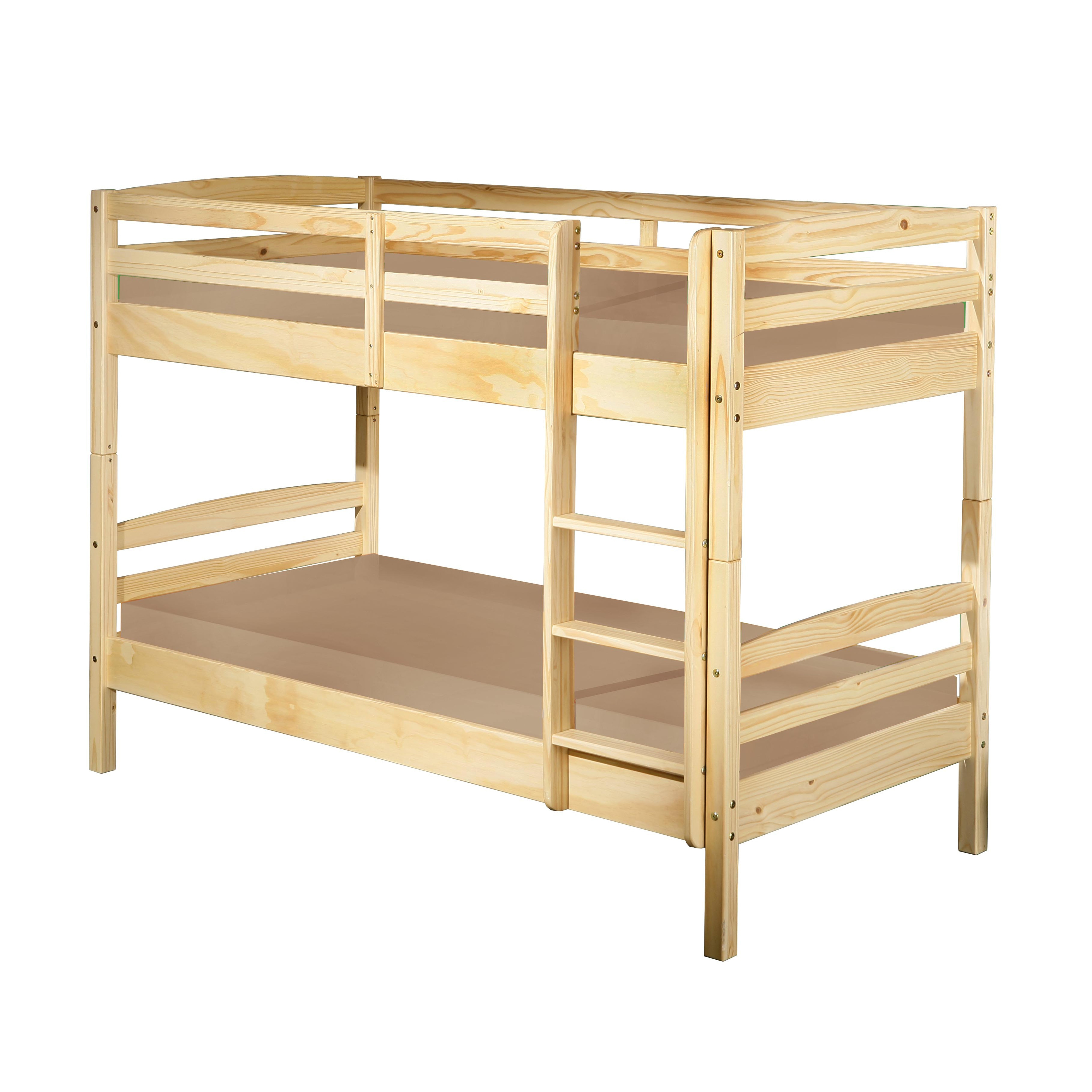 Etagenbett >Annika< 90x200 natur + 2 Lattenroste 