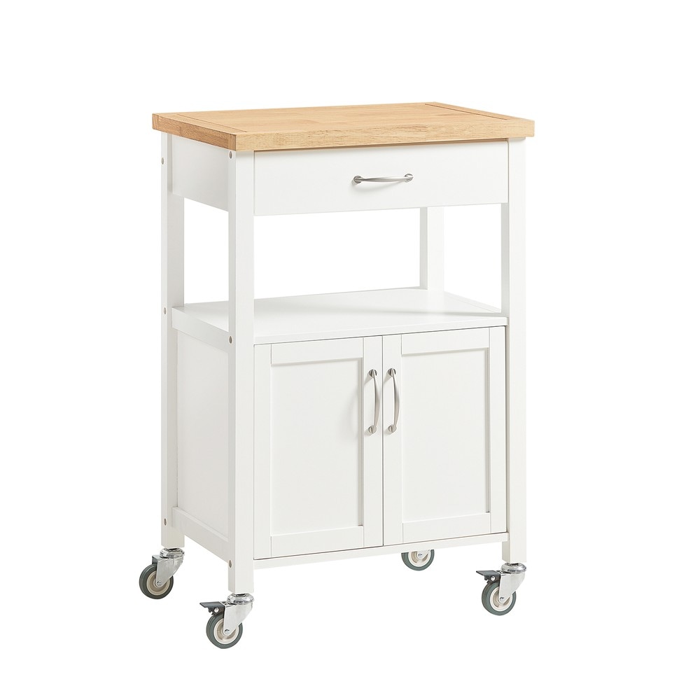 SoBuy K&uuml;chenwagen mit 1 Schublade Wei&szlig; 60x45x92cm Nordisch 