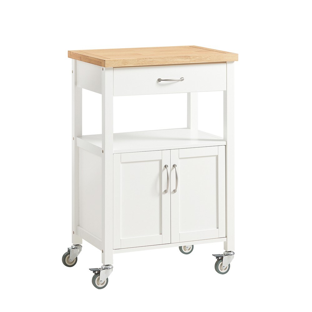 SoBuy Küchenwagen mit 1 Schublade Weiß 60x45x92cm Nordisch