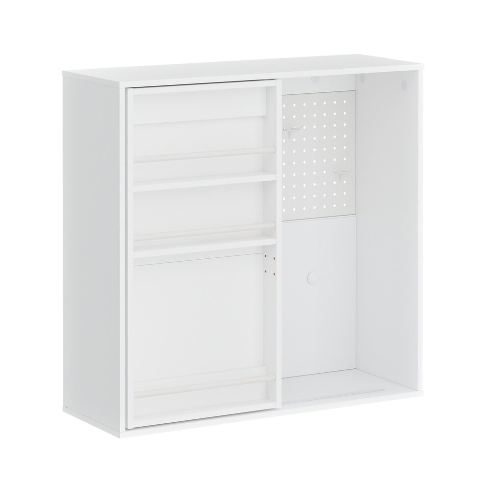 SoBuy Wandschrank, Wandregal, Flurschrank mit 1 Tür Weiß 70x25,1x70,2cm Modern