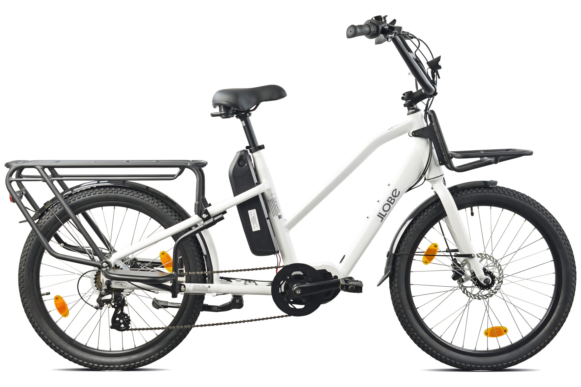 LLobe Cargado Cargo City E-Bike 24" wei&szlig; 