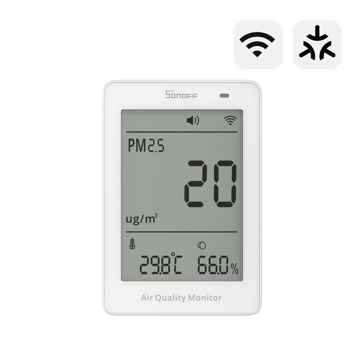 SONOFF AirGuard PM2.5 PM10 Luftqualit&auml;tsmonitor (Matter over WiFi) 