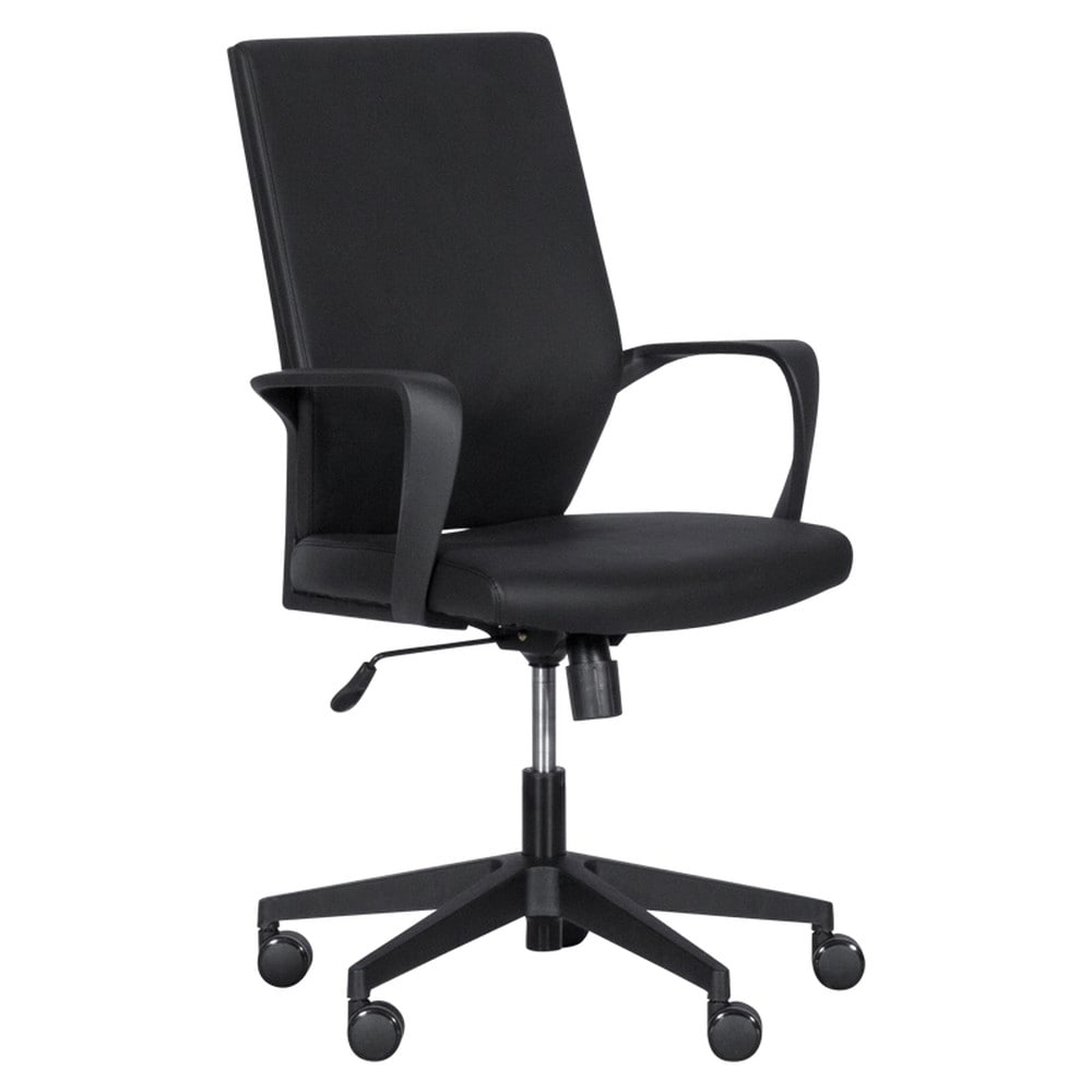 Carmen 6621 Arbeitsstuhl mit Kunstleder &ndash; Schwarz 
