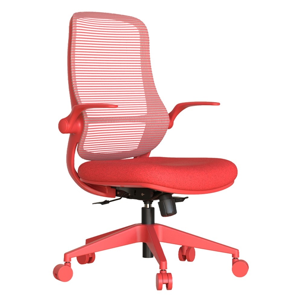 Carmen ASTARA Ergonomischer B&uuml;rostuhl mit Netzr&uuml;cken &ndash; Rot 