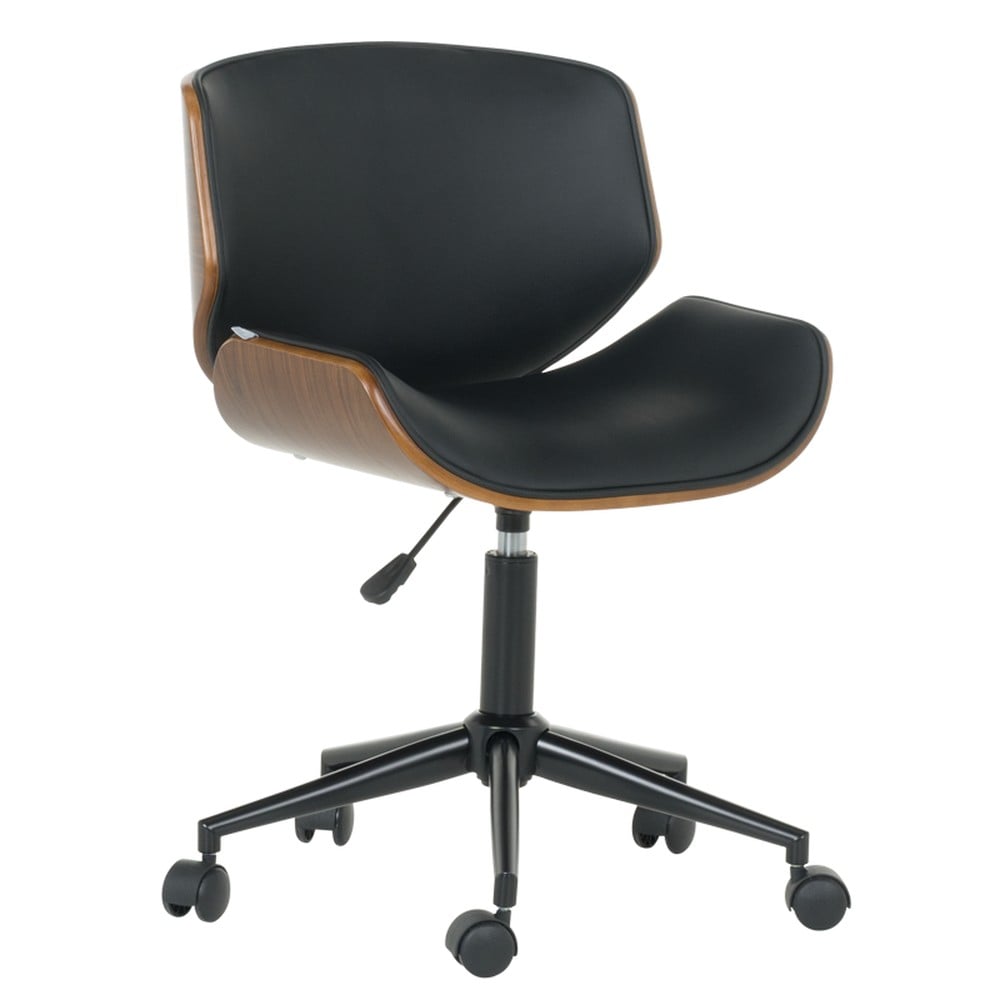Carmen 6409 Chefsessel mit Kunstleder &ndash; Nussbaum/Schwarz 