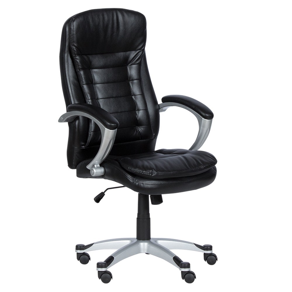 Carmen 6115 Chefsessel mit Kunstleder &ndash; Schwarz 