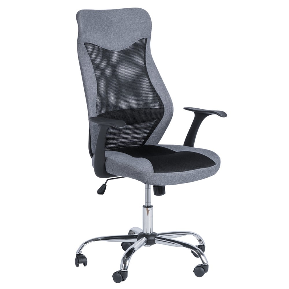 Carmen 7528 Chefsessel mit Netzr&uuml;cken &ndash; Grau 