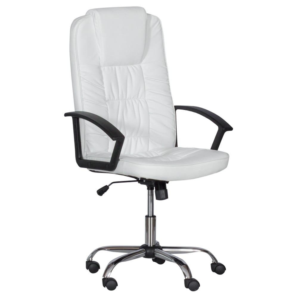 Carmen 6681 Chefsessel mit Kunstleder &ndash; Wei&szlig; 