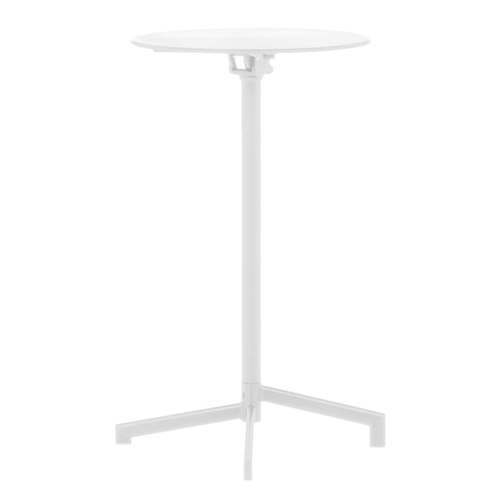 Carmen BIDA Klappbarer Stehtisch &Oslash; 60 cm &ndash; Wei&szlig; 