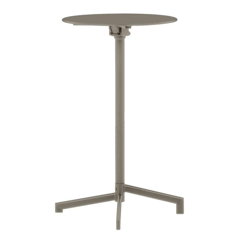 Carmen BIDA Klappbarer Stehtisch &Oslash; 60 cm &ndash; Cappuccino 