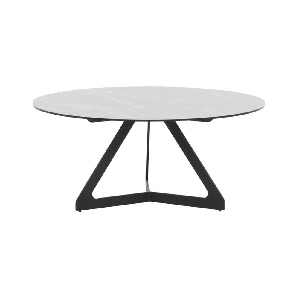 Carmen SANOK 3 Couchtisch &Oslash; 90 cm &ndash; Wei&szlig; 
