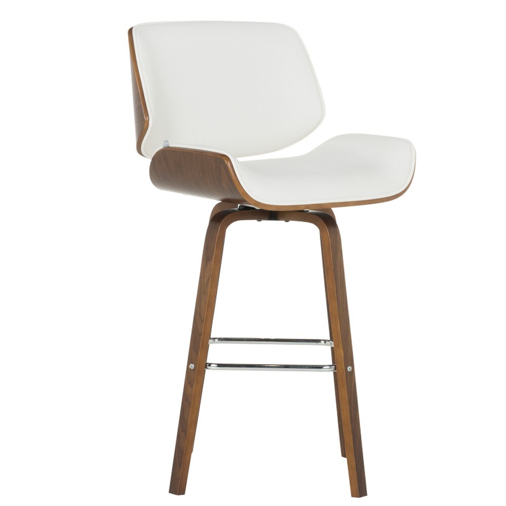 Carmen 4027-2 Barhocker &ndash; Nussbaum/Wei&szlig; 