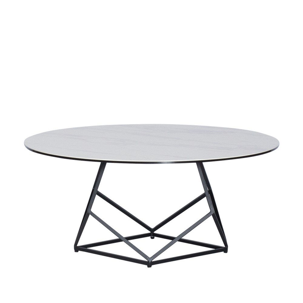 Carmen FRANEK 3 Couchtisch &Oslash; 90 cm &ndash; Wei&szlig; 