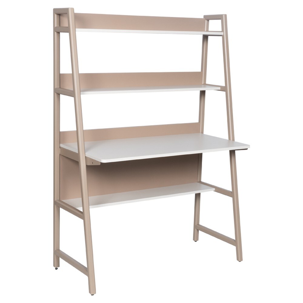 Carmen LUCENA Schreibtisch mit Regal &ndash; Cappuccino 