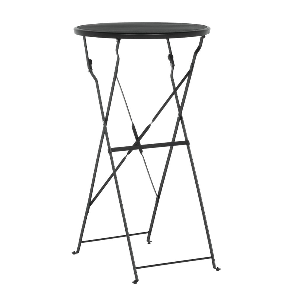 Carmen URAMI Klappbarer Stehtisch &Oslash; 60 cm &ndash; Schwarz 