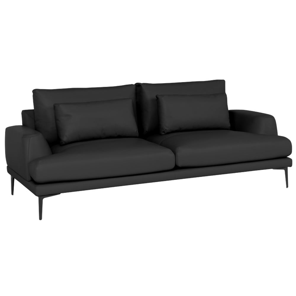 Carmen GRASTEN LUX 3-Sitzer-Sofa &ndash; Schwarz 