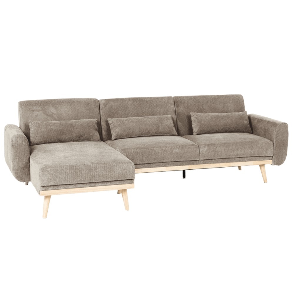 Carmen VIVI Ecksofa mit Schlaffunktion &ndash; Braun 