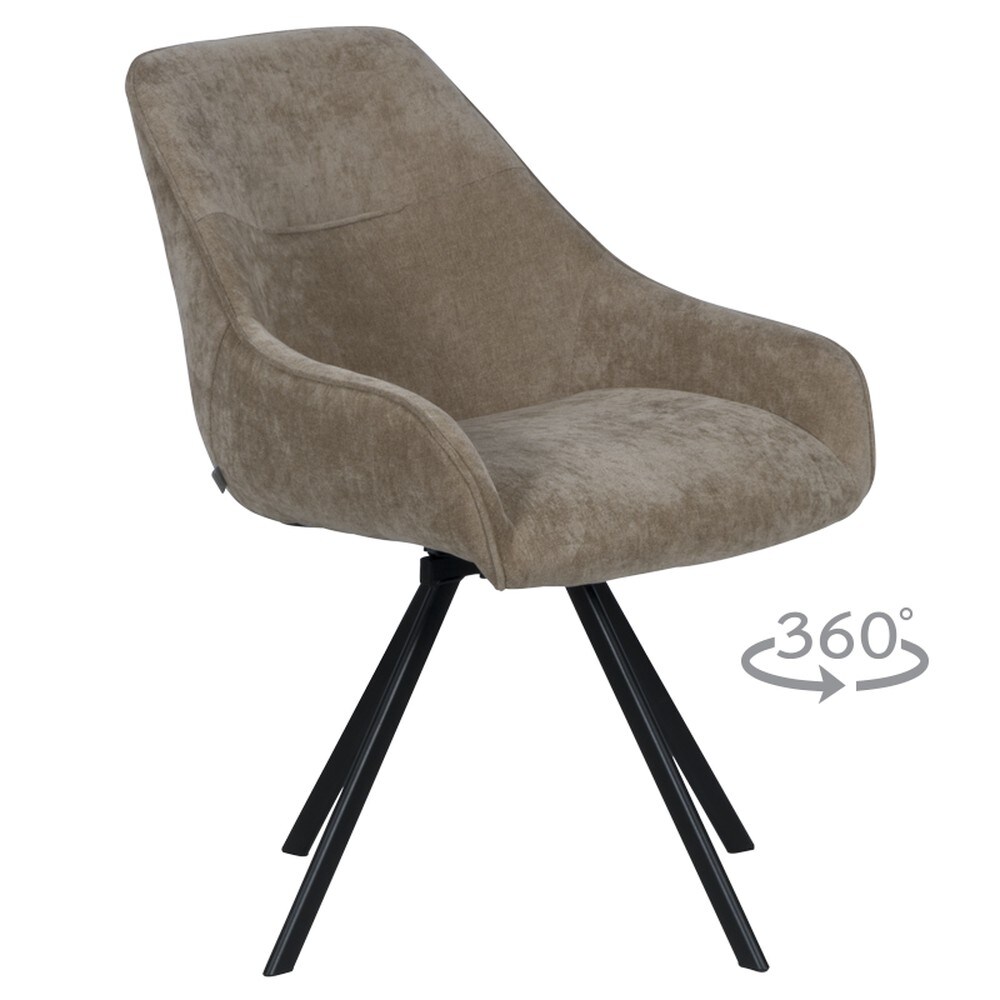 2er-Set Carmen MARSALA Esszimmerstuhl &ndash; Braun 