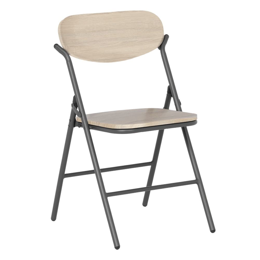 6er-Set Carmen KOPING Klappstuhl &ndash; Eiche Grau 