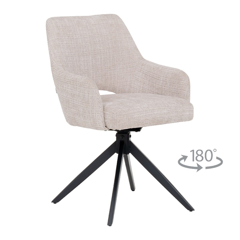 2er-Set Carmen HEREFORD Esszimmerstuhl &ndash; Creme 