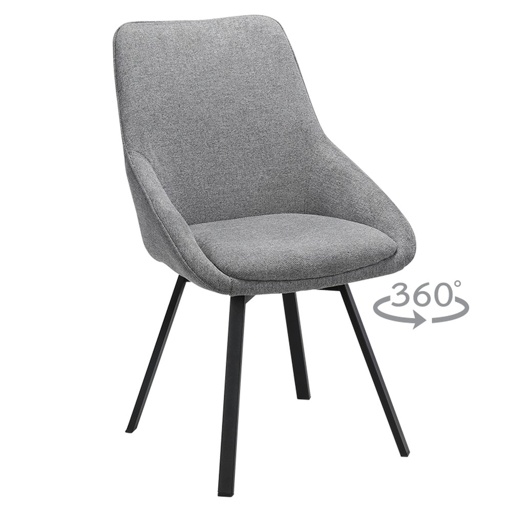 2er-Set Carmen WIGAN Esszimmerstuhl &ndash; Grau 