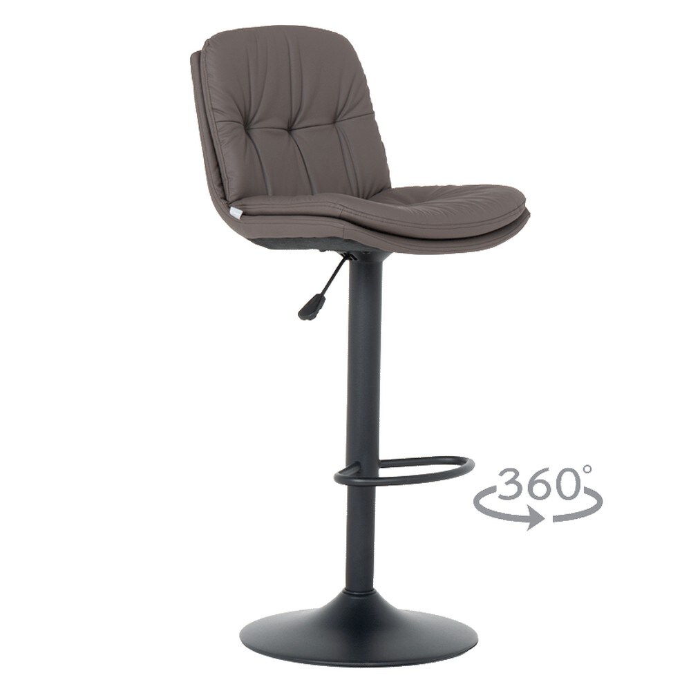 2er-Set Carmen CASCADE Barhocker &ndash; Dunkelbraun 