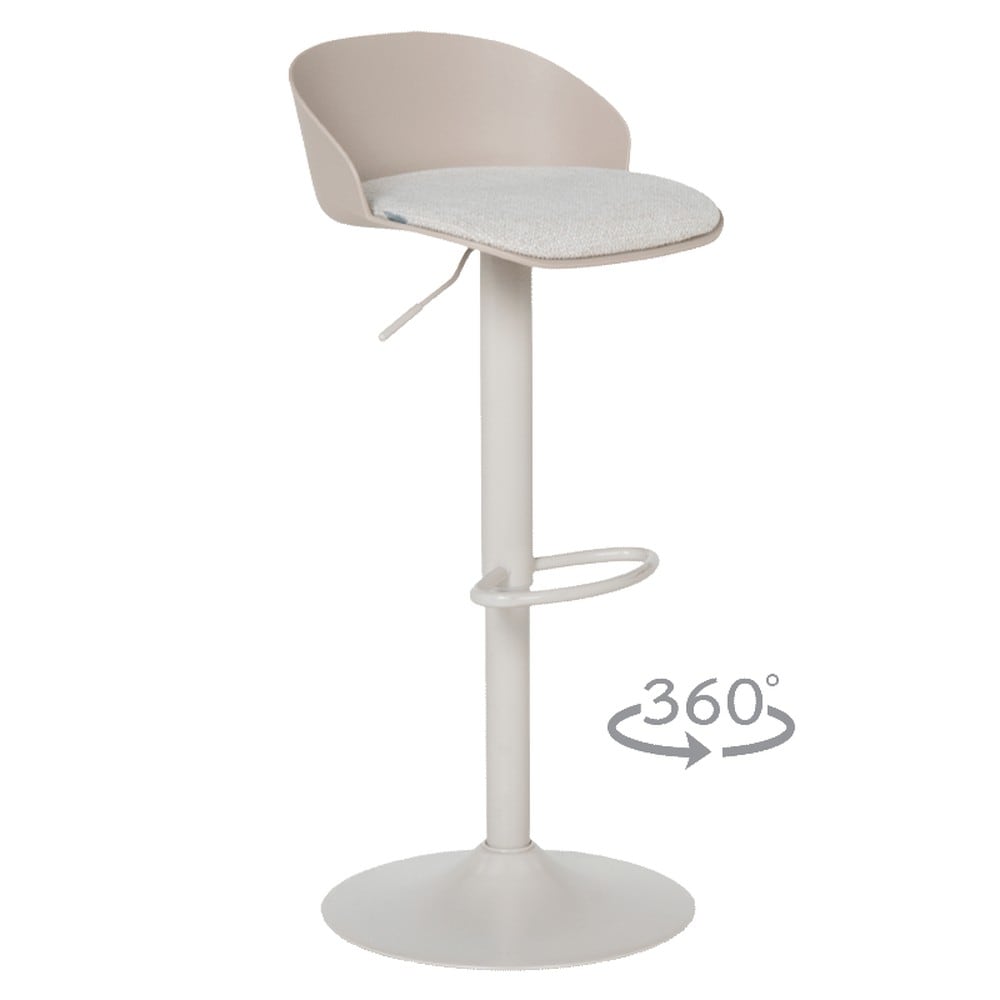 2er-Set Carmen ARELATE Barhocker &ndash; Creme 