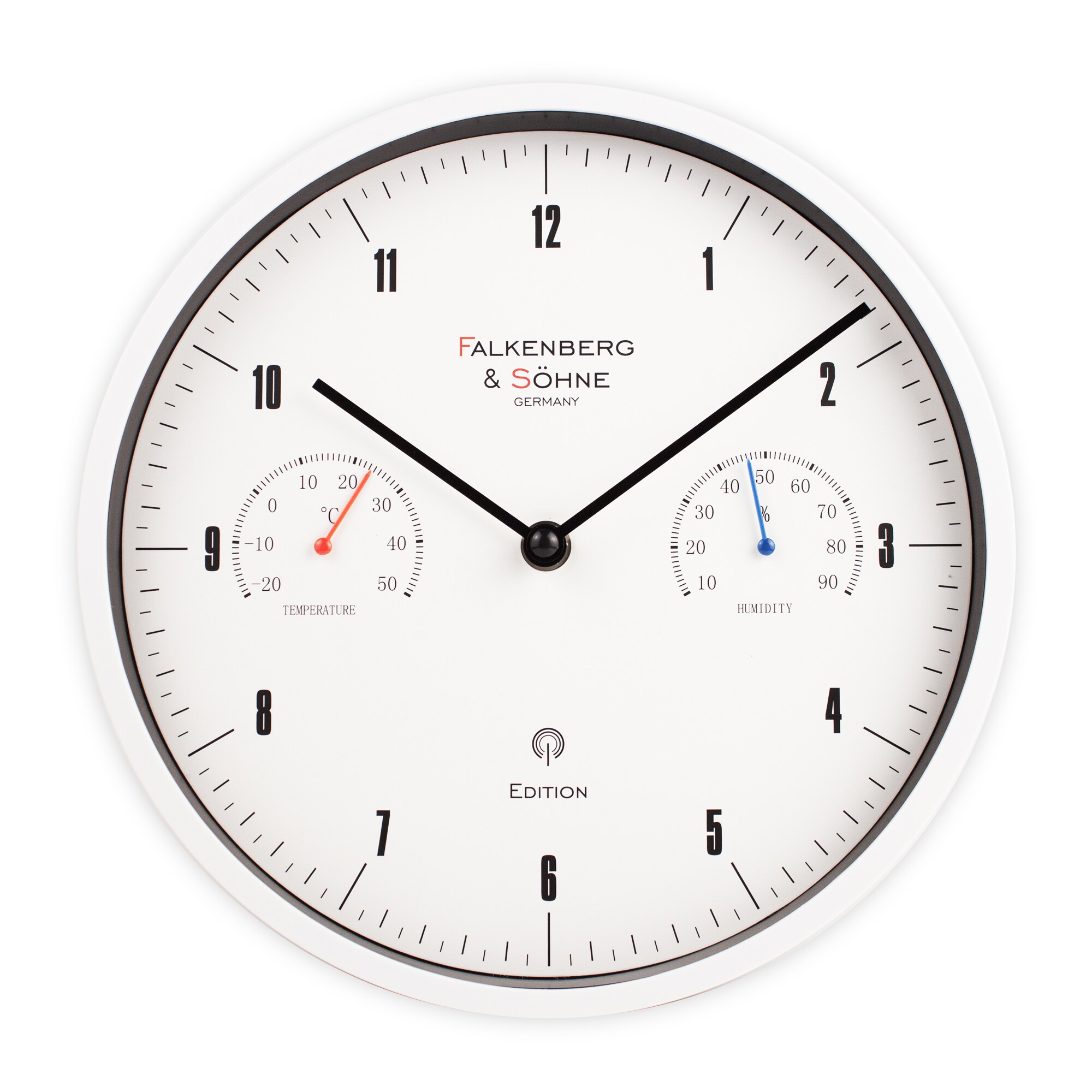 Miraval  Funkwanduhr Lautlos Thermo- / Hygrometer  250 mm - Bild 1