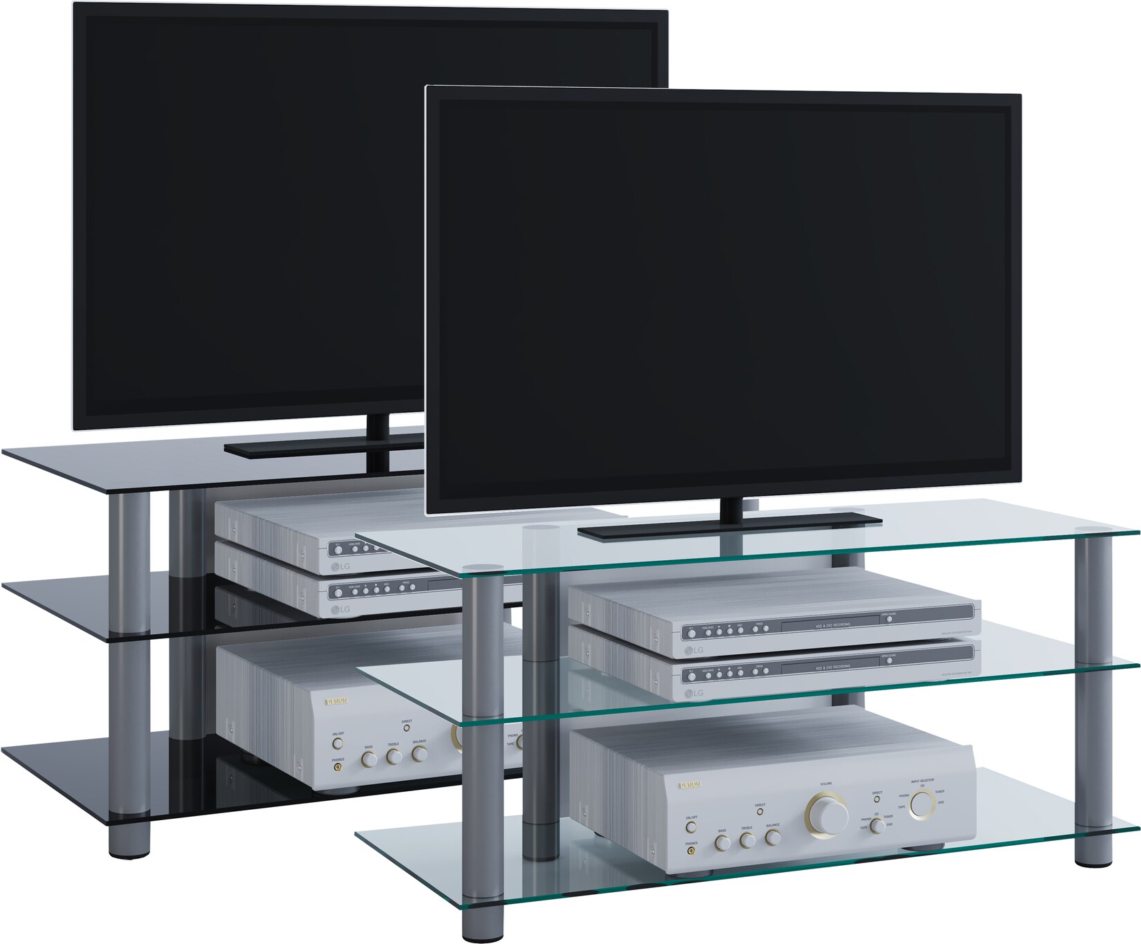 VCM TV Möbel Lowboard Kabelführung Maße H. 45 x B. 95 x T. 40 cm Fernseh Möbel - Netasa