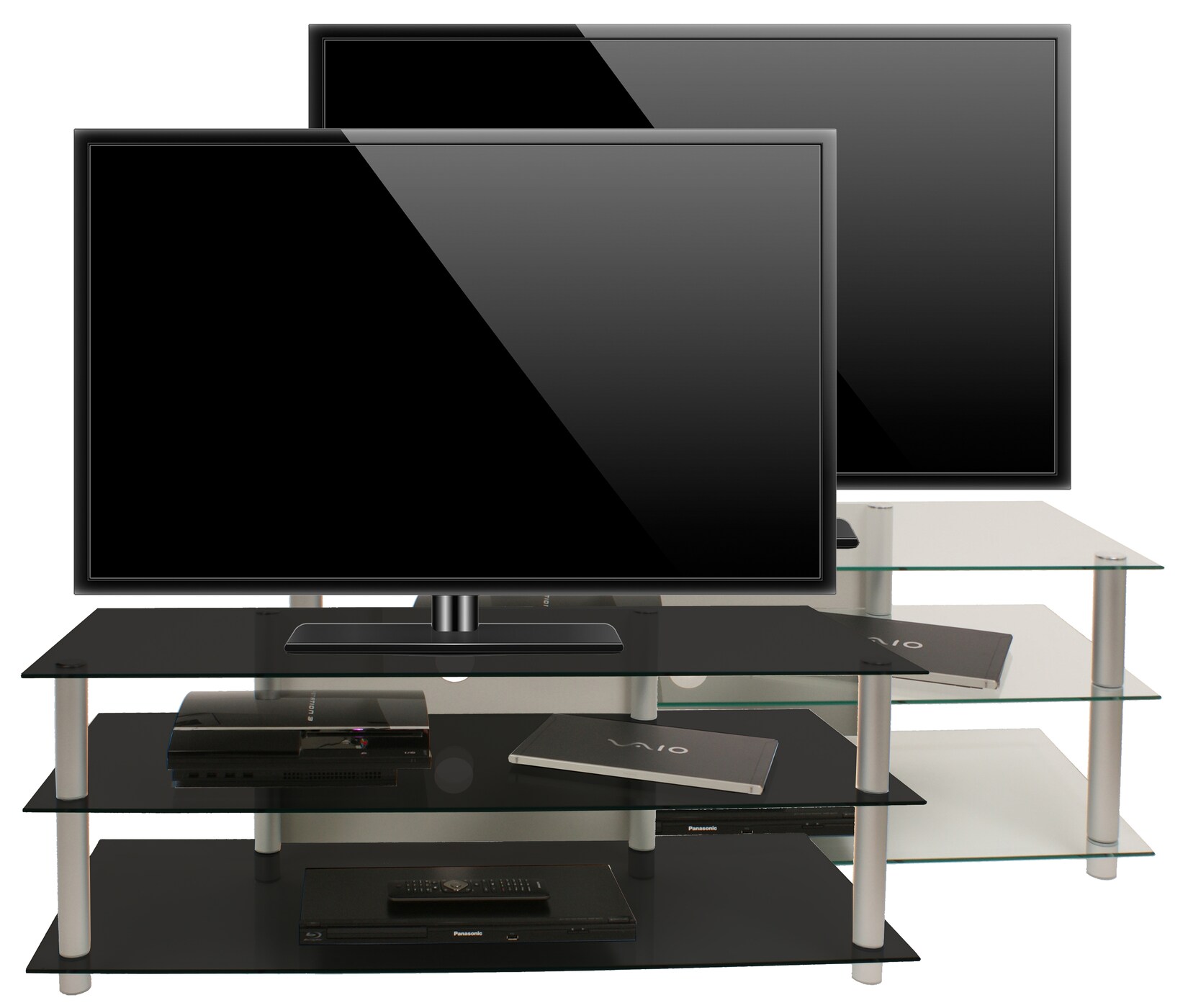 VCM TV Möbel Lowboard Kabelführung Maße H. 45 x B. 112 x T. 40 cm Fernseh Möbel - Zumbo