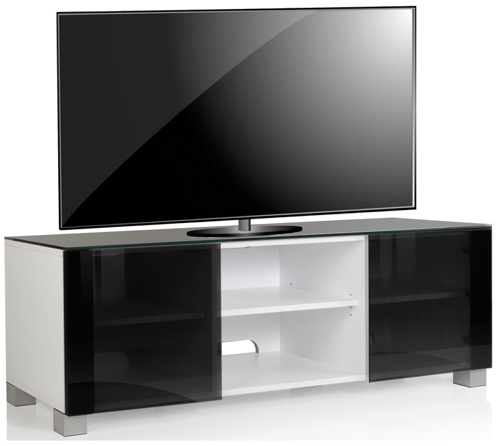 VCM TV Möbel Lowboard Kabelführung Maße H. 50 x B. 150 x T. 45 cm Fernsehschrank - Luxala