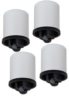 VCM 4 tlg. Laufrollen | Für Hifi- TV-Möbel mit Alu-Rohren | bis 80 kg belastbar - Rolio 