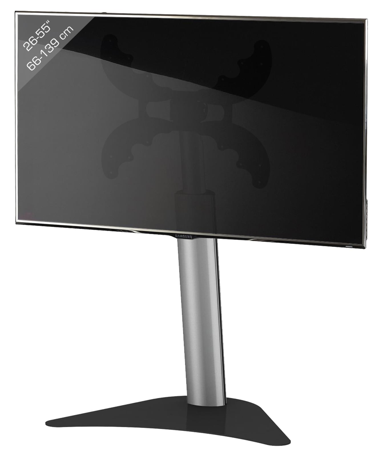 VCM TV Standfu&szlig; 26-55 Zoll | VESA max. 400x400 bis 30 kg | Fernseh St&auml;nder h&ouml;henverstellbar 48-64 cm | TV Bodenst&auml;nder Ma&szlig;e ca. H. 48 x B. 55 x T. 39 cm | Fernsehstand Coscal 