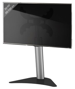 VCM TV Standfuß 26-55 Zoll | VESA max. 400x400 bis 30 kg | Fernseh Ständer höhenverstellbar 48-64 cm | TV Bodenständer Maße ca. H. 48 x B. 55 x T. 39 cm | Fernsehstand Coscal 