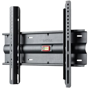 VCM Universal TV Wandhalterung 22-40 Zoll bis 35 kg | VESA bis max. 400x300 | Halter Fernsehhalter mit Wasserwaage flach starr | Fernseh Halterung WF110 