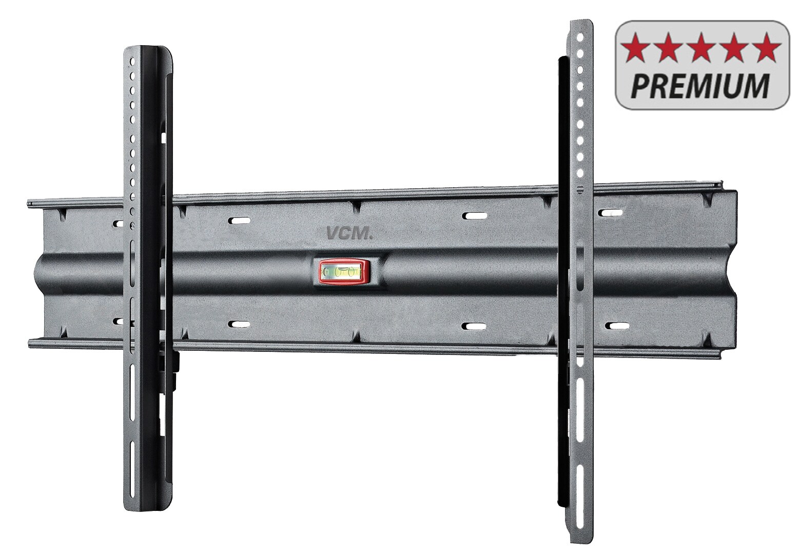 VCM Universal TV Wandhalterung 32-70 Zoll bis 45 kg | VESA bis max. 600x400 | Halter Fernsehhalter mit Wasserwaage flach starr | Fernseh Halterung WF120 