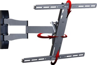 VCM Universal TV Wandhalterung 32-70 Zoll bis 30 kg | 20 Grad neigbar kippbar | 90 Grad schwenkbar | ausziehbar | VESA bis max. 600x400 | Halter Fernsehhalter Wasserwaage | Fernseh Halterung WS100 Slim 