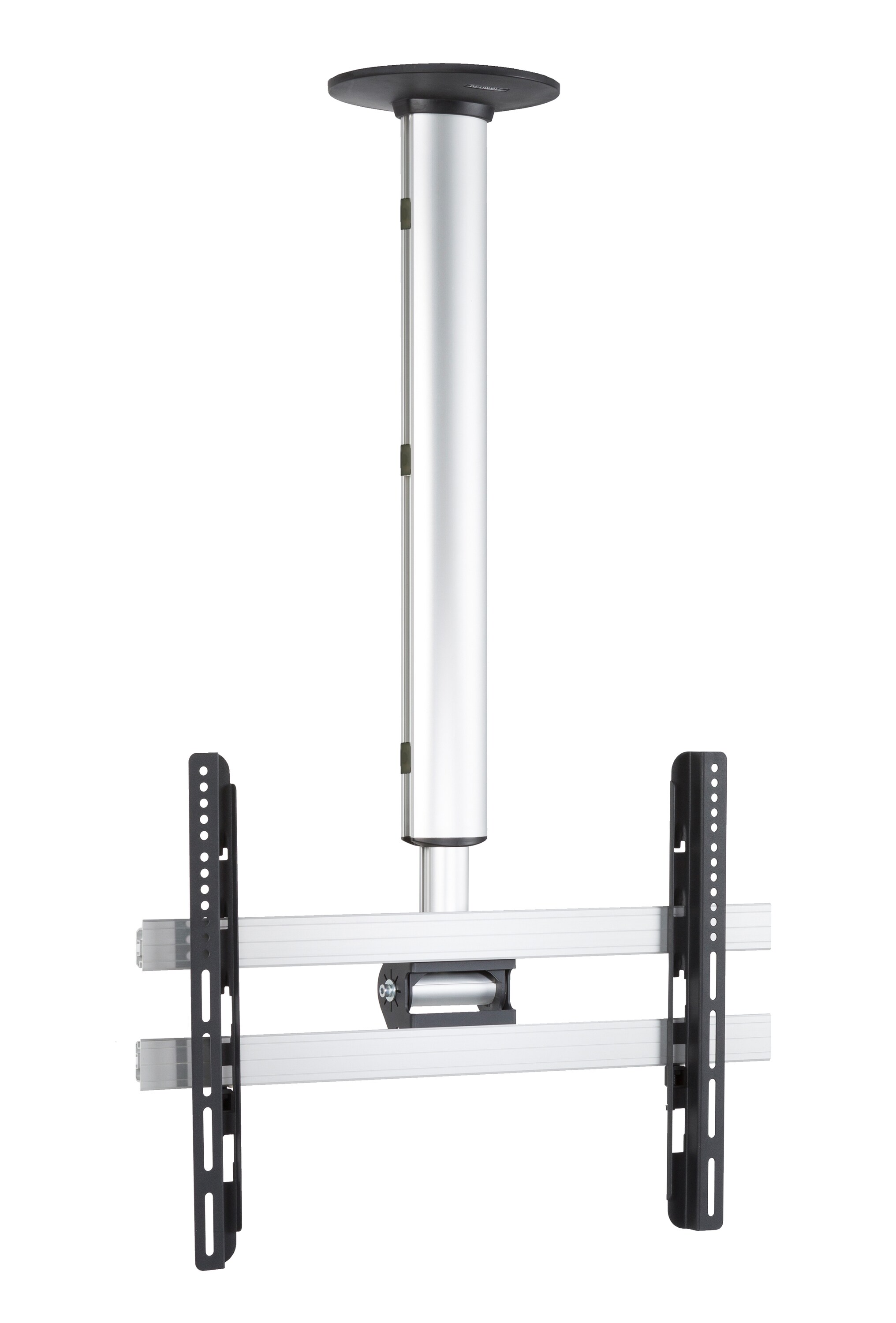 VCM Universal TV Deckenhalterung | 42-65 Zoll bis 50 kg | bis VESA bis 600x400 | h&ouml;hverstelbar 74-130 cm | TV Halterung 360 Grad schwenkbar drehbar und 15 Grad neigbar | Fernseher Halter &ndash; CM4 