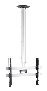 VCM Universal TV Deckenhalterung | 42-65 Zoll bis 50 kg | bis VESA bis 600x400 | höhverstelbar 127-238 cm | TV Halterung 360 Grad schwenkbar drehbar und 15 Grad neigbar | Fernseher Halter – CM4 