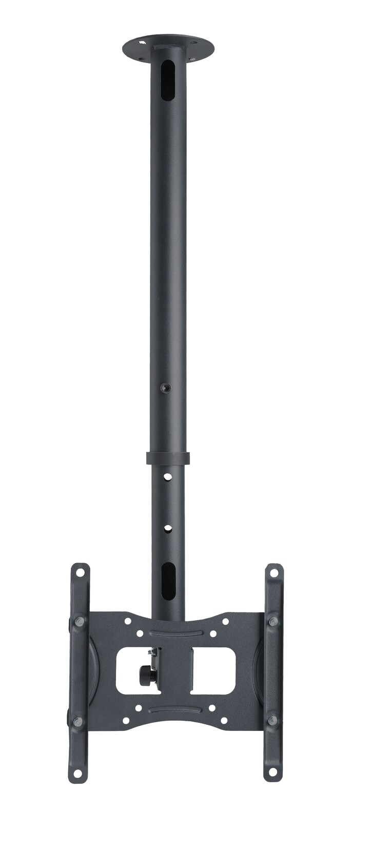 VCM Universal TV Deckenhalterung für 26-40 Zoll bis 30 kg bis VESA bis 200x200 höhverstelbar 55-70 cm TV Halterung 360 Grad schwenkbar drehbar und 15 Grad neigbar Fernseher Halter - B-DX 200