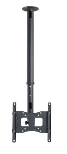 VCM Universal TV Deckenhalterung für 26-40 Zoll bis 30 kg | bis VESA bis 200x200 | höhverstelbar 55-70 cm | TV Halterung 360 Grad schwenkbar drehbar und 15 Grad neigbar | Fernseher Halter - B-DX 200 