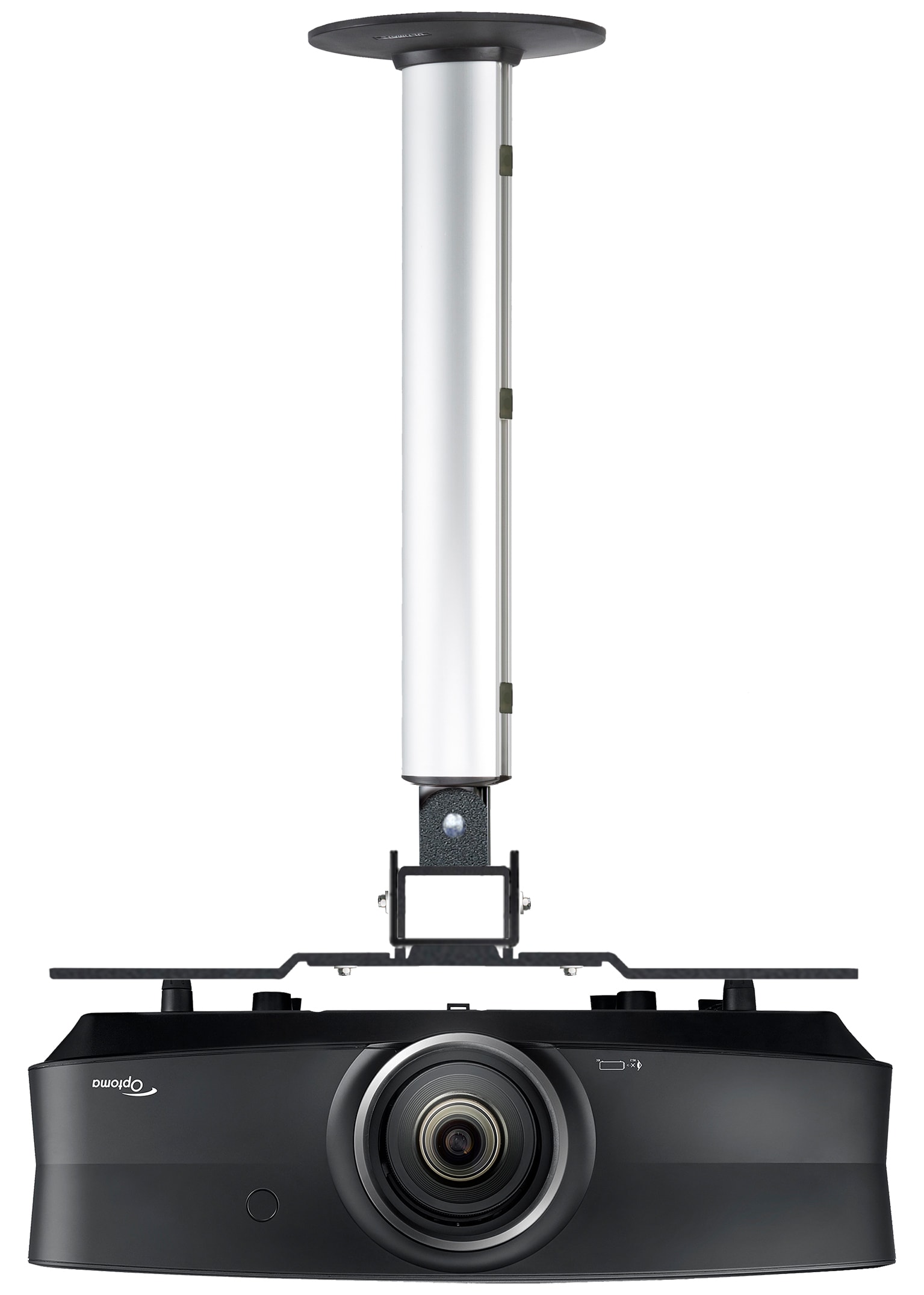 VCM Beamer Deckenhalterung | bis 50 kg | h&ouml;henverstellbar 45-80 cm | ausziehbare Projektor Halterung | Universal Deckenhalterung | CPM 