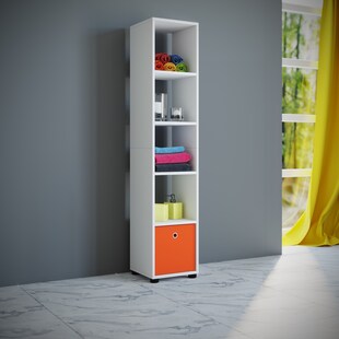 VCM Holz Badezimmerschrank | Badmöbel | Stand Badregal | Badezimmer | Hochschrank | Maße ca H. 152 x B. 31 x T. 30 cm - Benos-5 