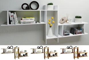 VCM Holzregal hängend | platzsparendes Regal | Maße: H. 80 x B. 188 x T. 20 cm | Elegantes Regal hängend | Aufbewahrungsregal | Bücherregal | Wandboard - Sirola Maxi 