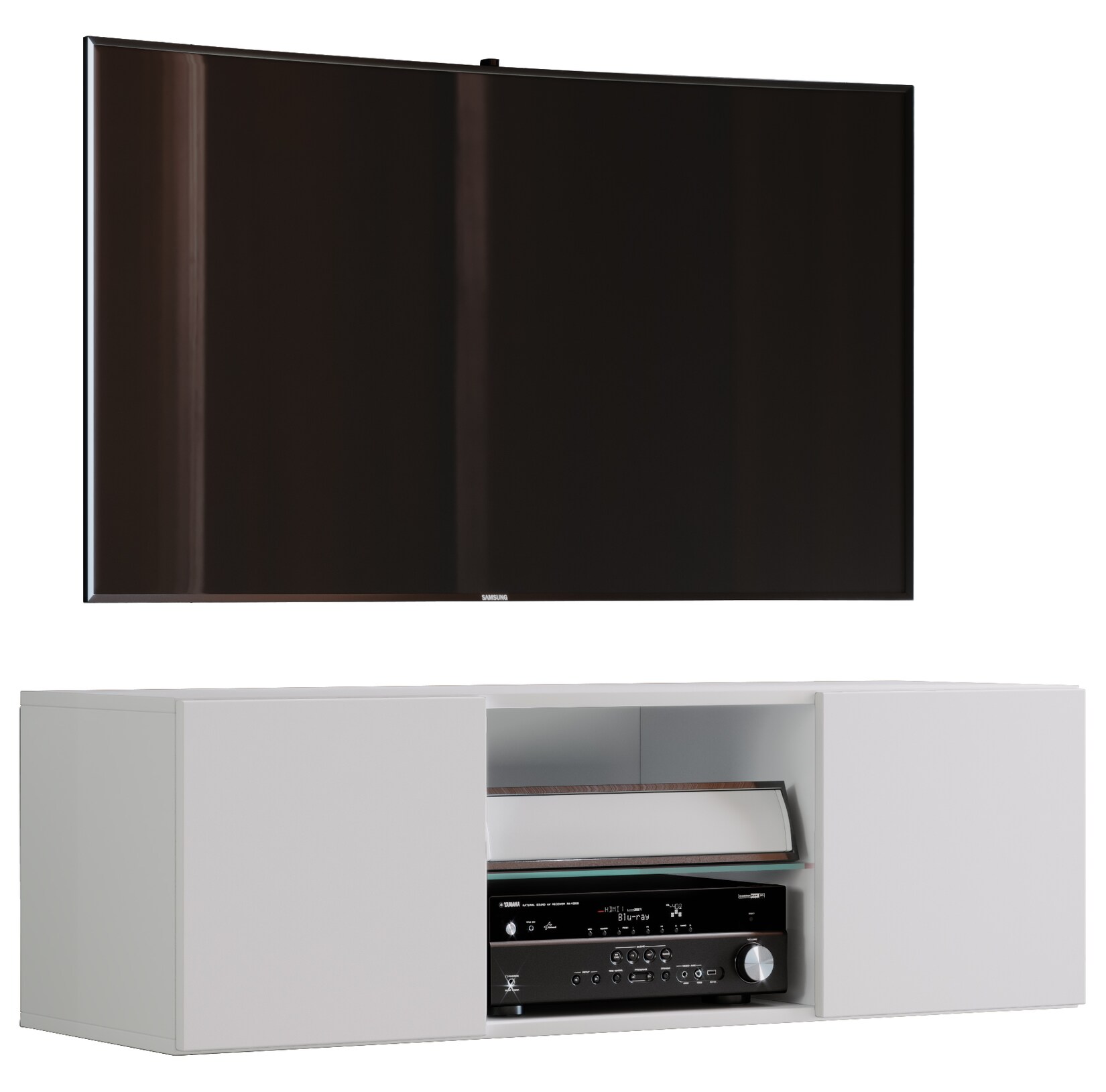 VCM TV Möbel Wandboard Lowboard hängend Maße H. 40 x B. 95 x T. 36 cm Wandschrank - Jusa