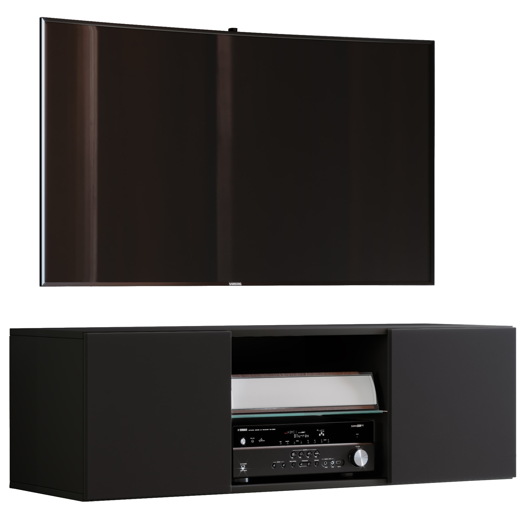 VCM TV M&ouml;bel | Wandboard | Lowboard h&auml;ngend | Ma&szlig;e H. 40 x B. 95 x T. 36 cm | Wandschrank - Jusa 